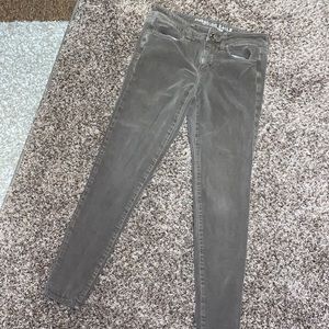 Size 4 AEO 360 Super Stretch Skinny Brown Sateen Jeggings